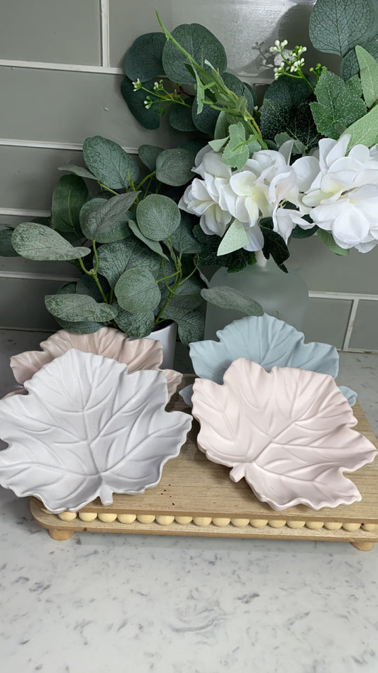 Decorative Leaf Tray | Ceramic Jewelry Tray | Leaf Trinket Dish | Jewellery Tray | Ceramic Dish | Home Decor | Catchall Dish